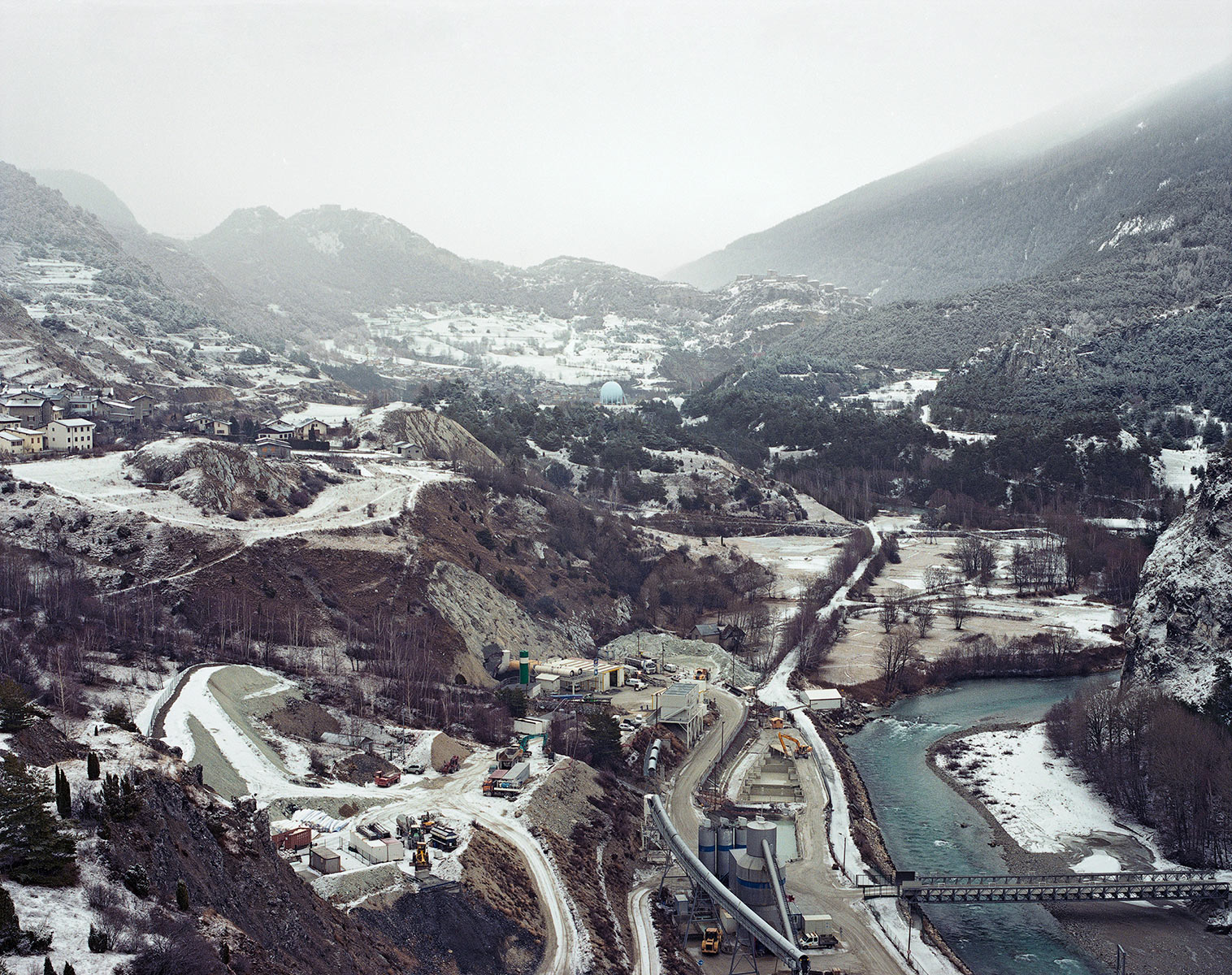 Chantier du tunnel Lyon-Turin, Le Bourget, Maurienne - 2007