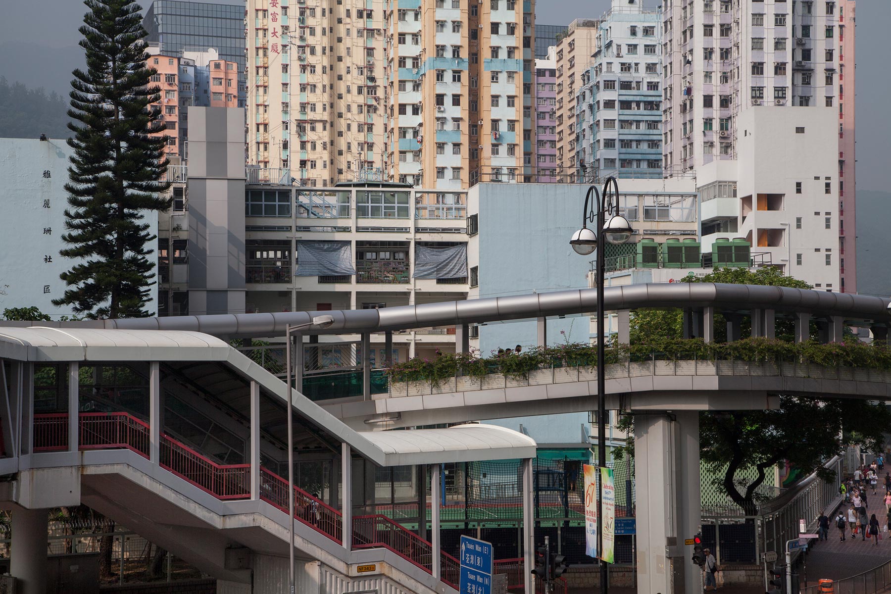 Tsuen Wan, flyover (passerelle monumentale)